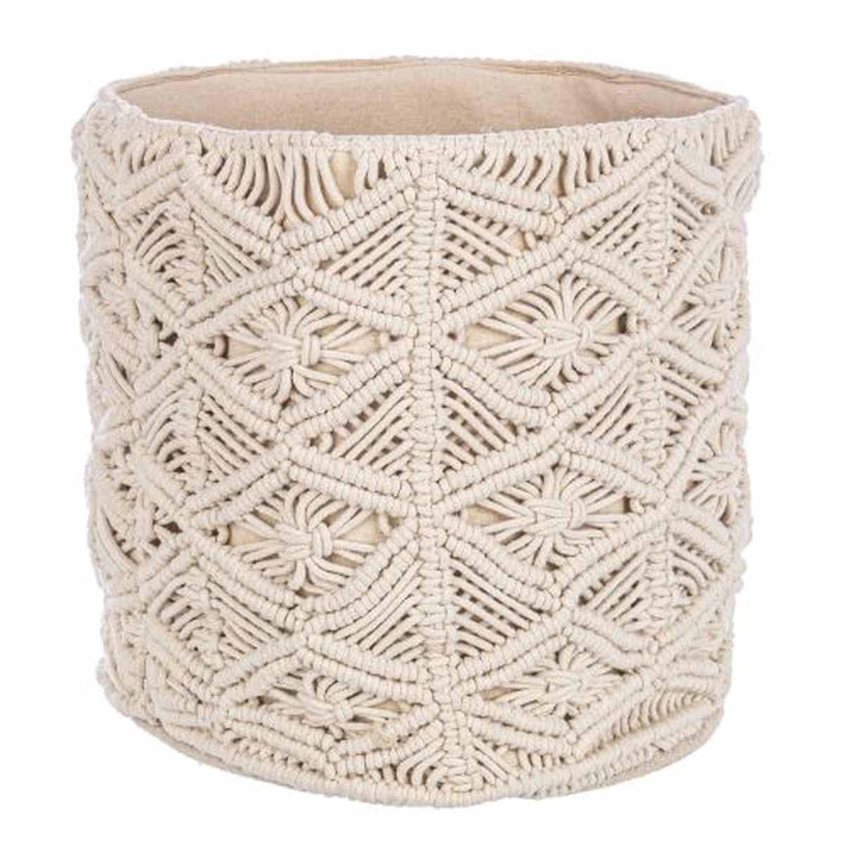 Cesto Macrame Avorio cm.Ã˜30x30 | Bizzotto