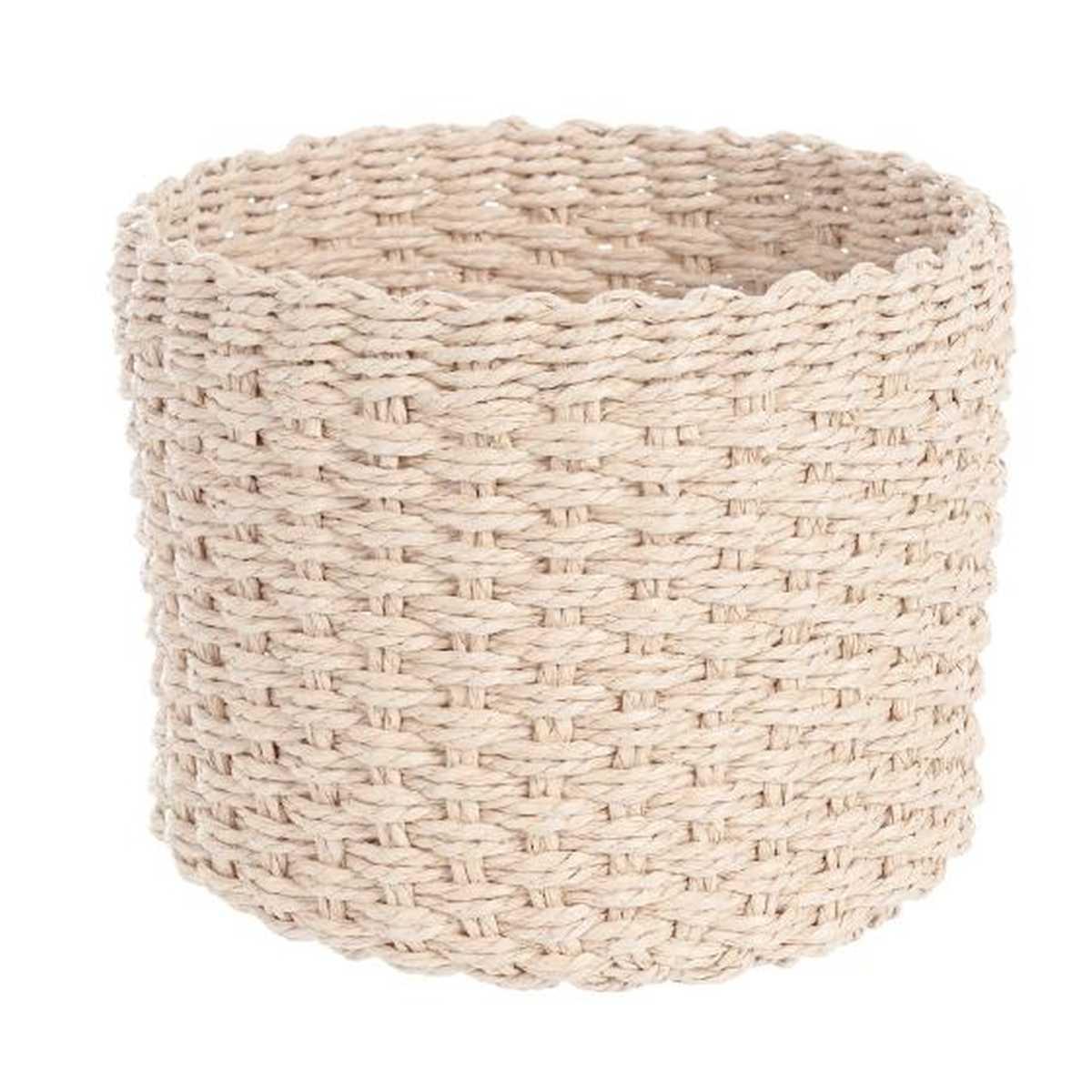 Cesto Carta Tondo Beige cm.Ø22xh16 | Bizzotto