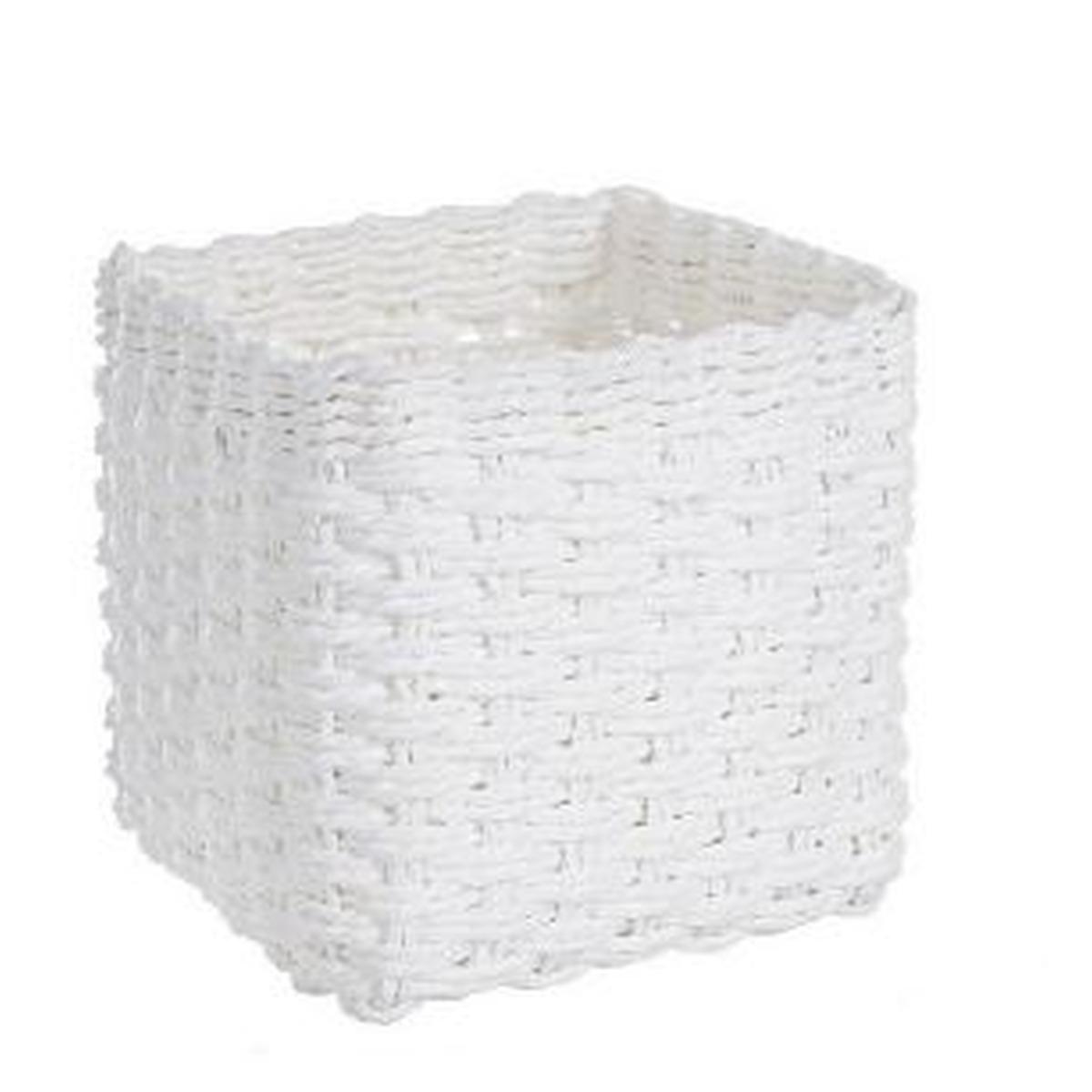 Cesto Carta Quadrato Bianco cm.18x18xh16 | Bizzotto