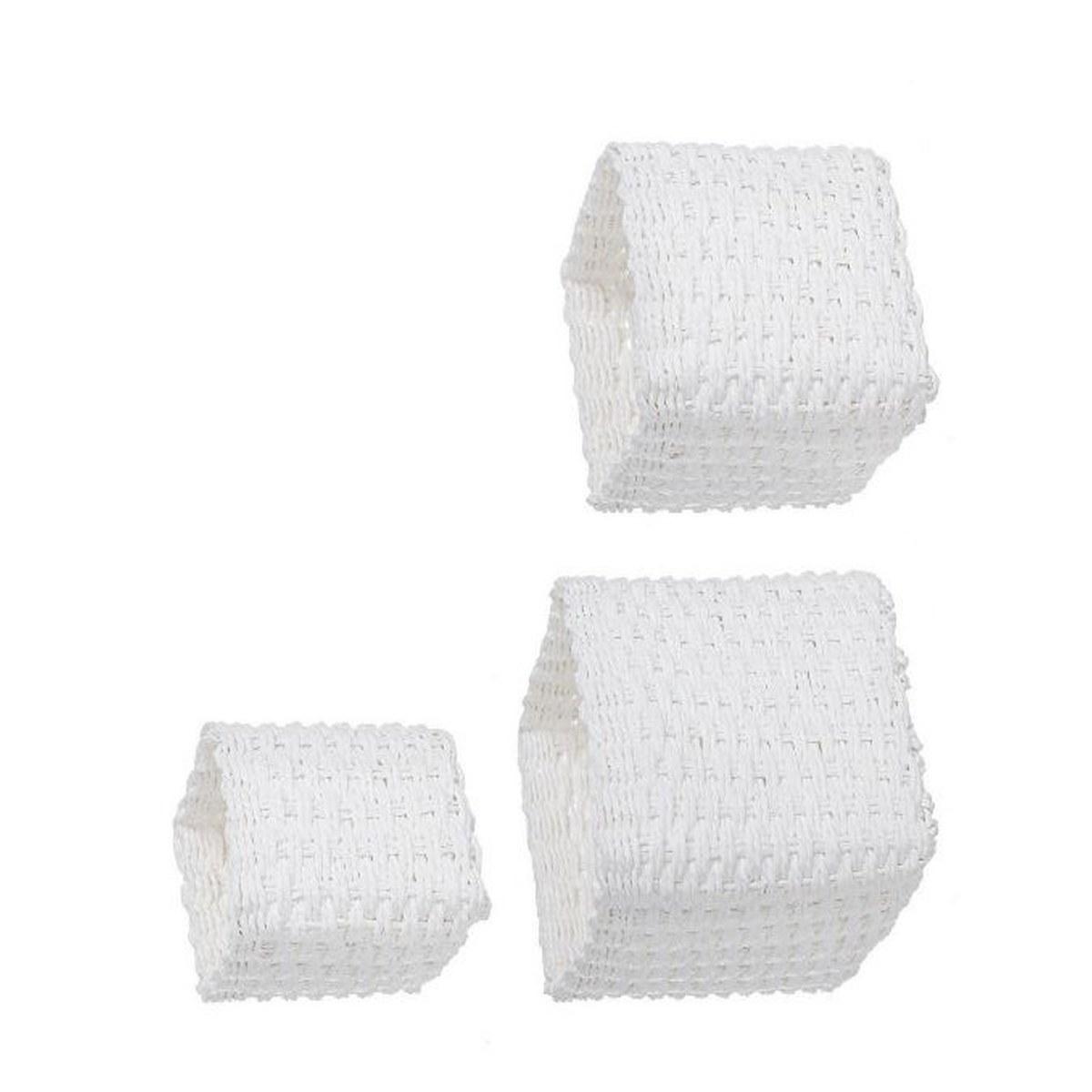 Cesto Carta Quadrato Bianco cm.18x18xh16 | Bizzotto