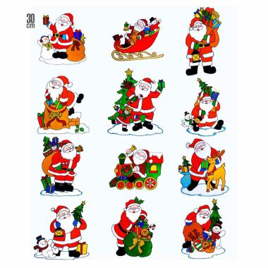 Vetrofanie Gel Adesive Natale cm.30 12 Modelli |Widmann