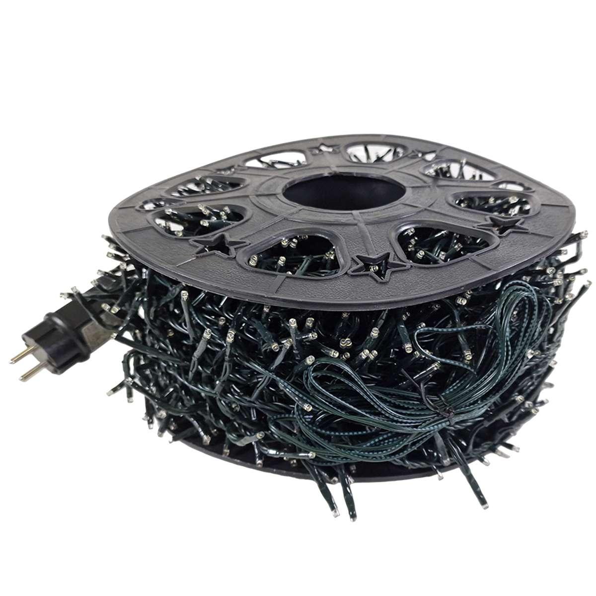 Luci Natale esterno LED 1500 Cluster Bianco Freddo m.30 Prolungabile |Silani