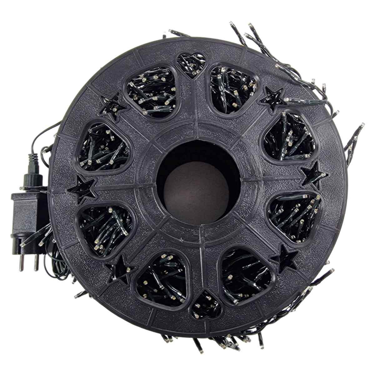 Luci Natale esterno LED 1500 Cluster Bianco Caldo m.30 Prolungabile |Silani