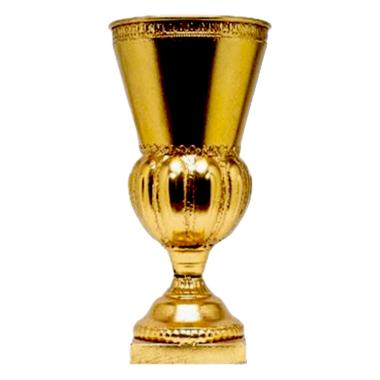 Vaso Metallo Coppa RetrÃ² Oro cm.29x52 |Silani