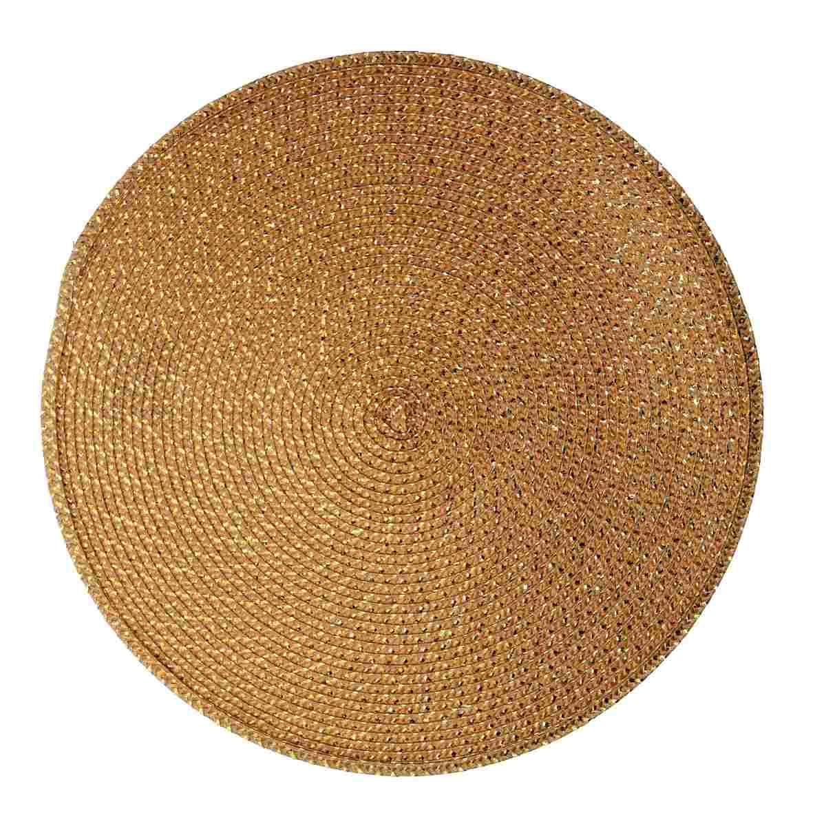 Tovaglietta Natalizia Sottopiatto Foglia Naturale Oro cm.Ø38 |Vacchetti