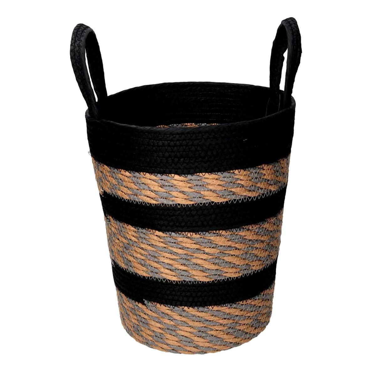 Cesto Vimini Portaoggetti Nero cm.Ã˜32xh36 | Vacchetti