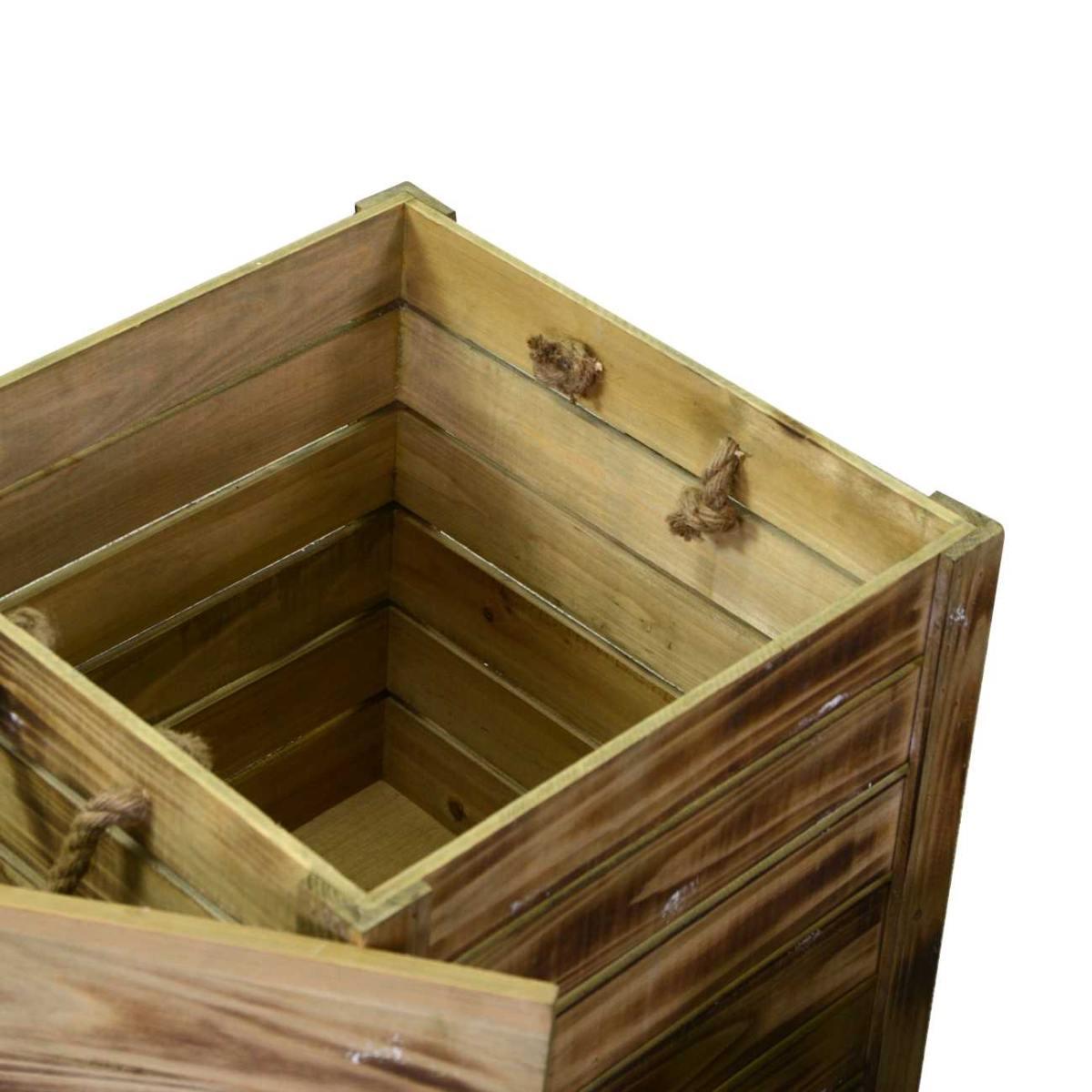 Scatola Portaoggetti Legno con Coperchio cm.35x35xh36,5 | Vacchetti