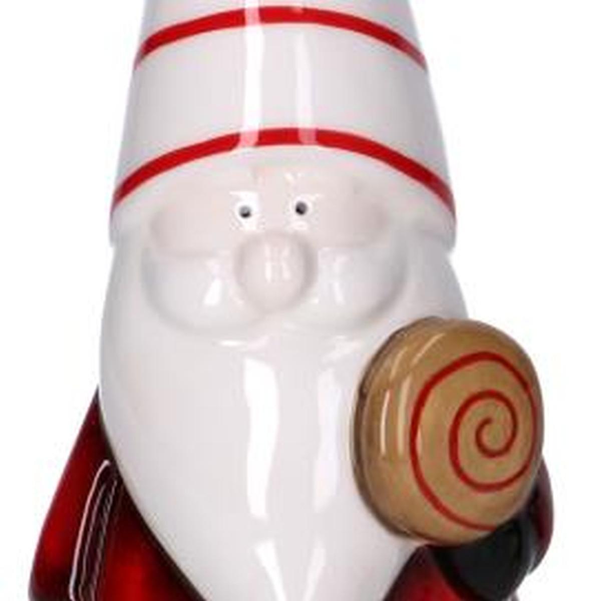 Babbo Natale cm.17 Ceramica Rosso |Vacchetti