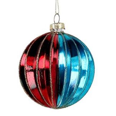 Pallina Natale Vetro cm.Ã˜8 Multicolor |Vacchetti