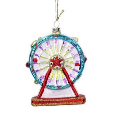 Pallina Natale Vetro cm.8,5xh11 Ruota Panoramica |Vacchetti