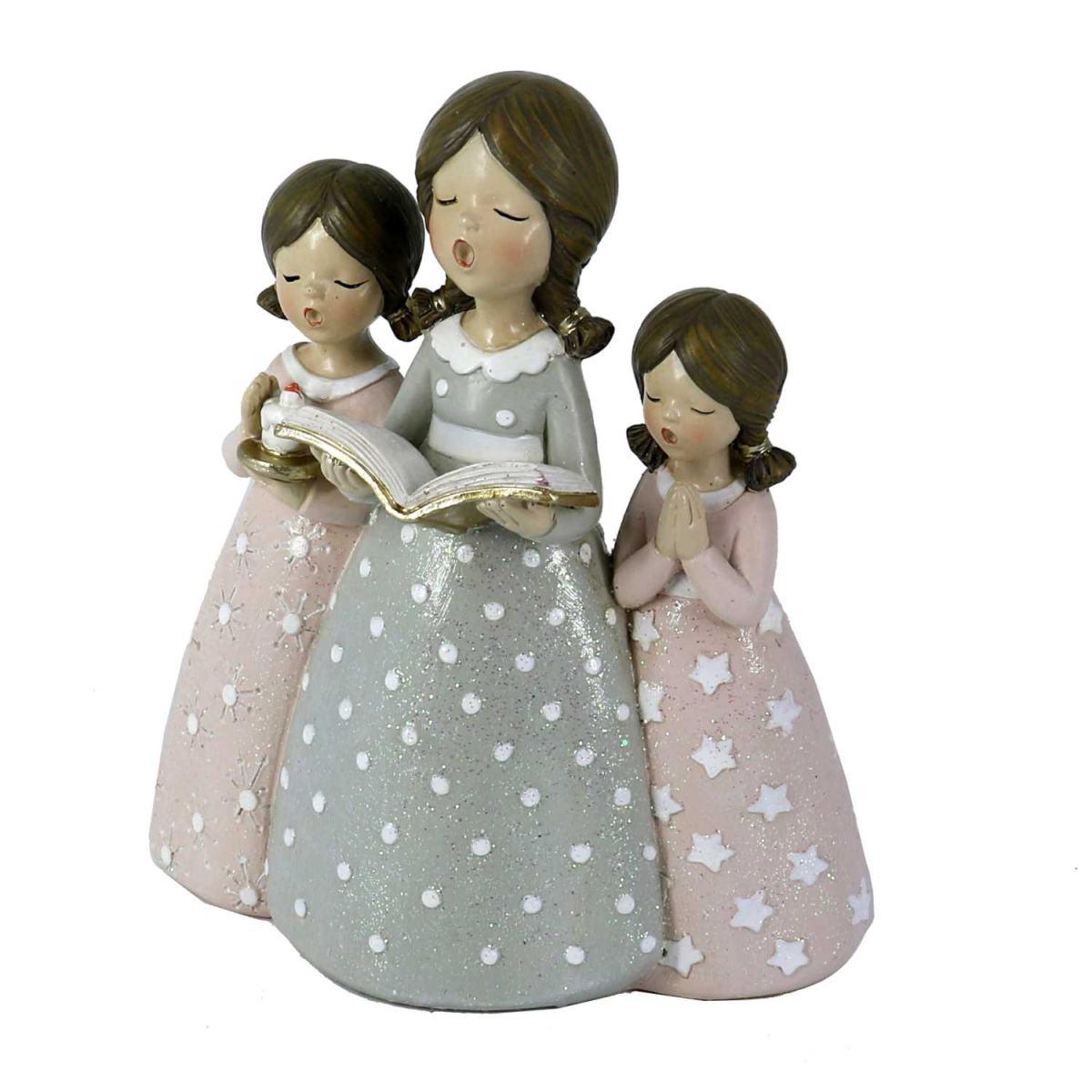 Statua Bambini Cantori Resina cm.14x16,5 |Vacchetti