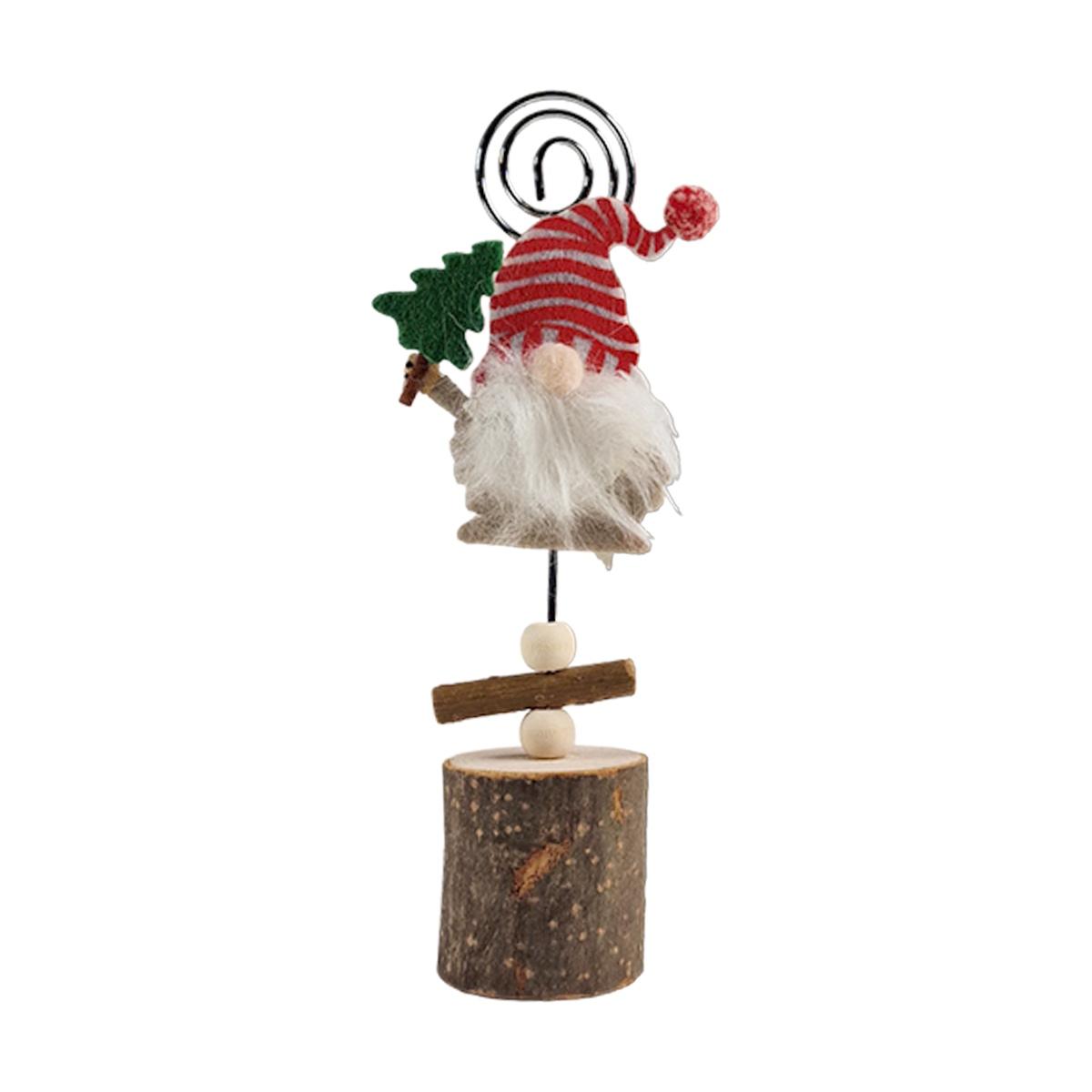 Segnaposto Molletta Legno con Babbo Natale cm.15,5 |Vacchetti