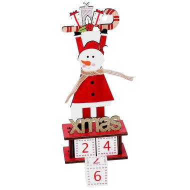 Calendario Avvento Legno conPupazzo di Neve cm.22,5