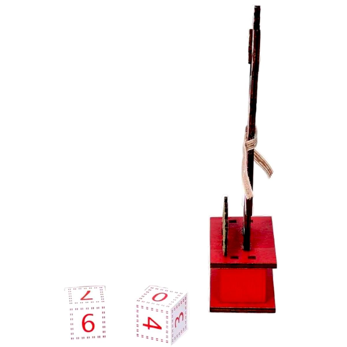 Calendario Avvento Legno conRenna cm.22,5