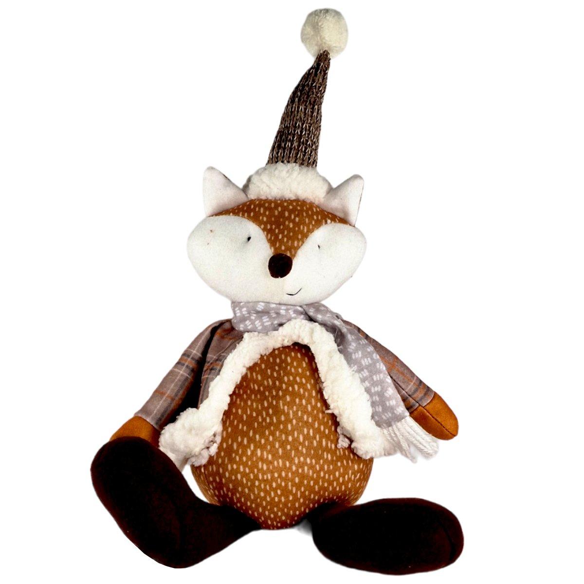 Pupazzo Renna con Sciarpa e Cappello cm.54