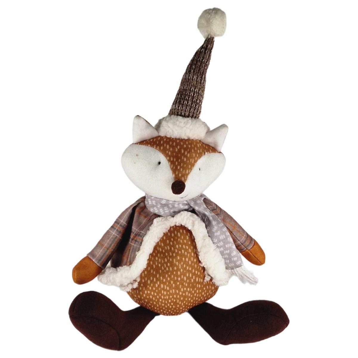 Pupazzo Renna con Sciarpa e Cappello cm.54