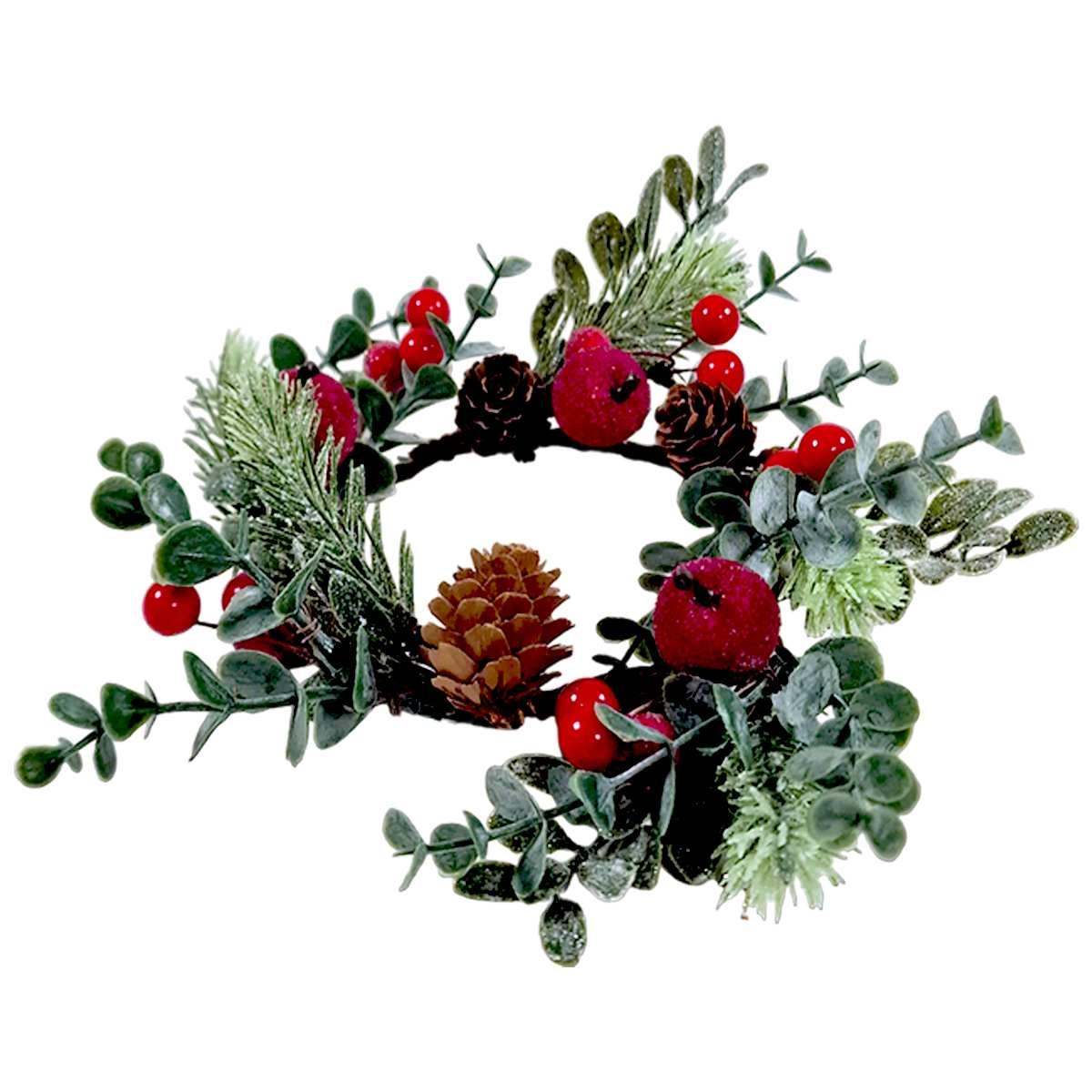 Ghirlanda cm.Ø20 Verde con Bacche |Vacchetti