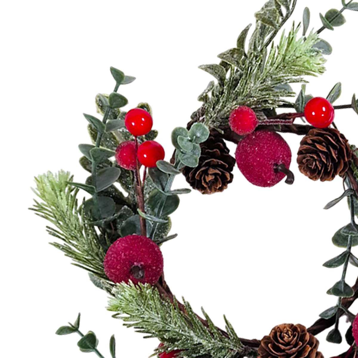 Ghirlanda cm.Ø20 Verde con Bacche |Vacchetti