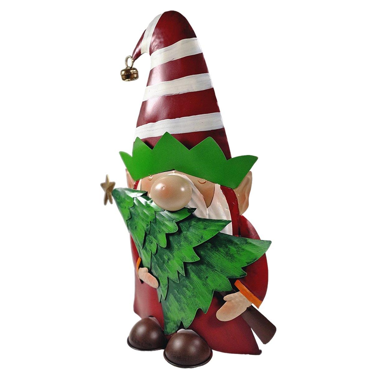 Decorazione Natalizia Gnomo Metallo cm.35,5x11xh48 |Vacchetti