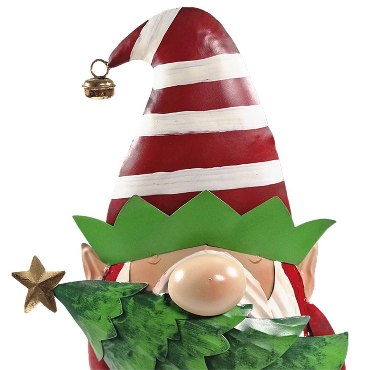 Decorazione Natalizia Gnomo Metallo cm.35,5x11xh48 |Vacchetti