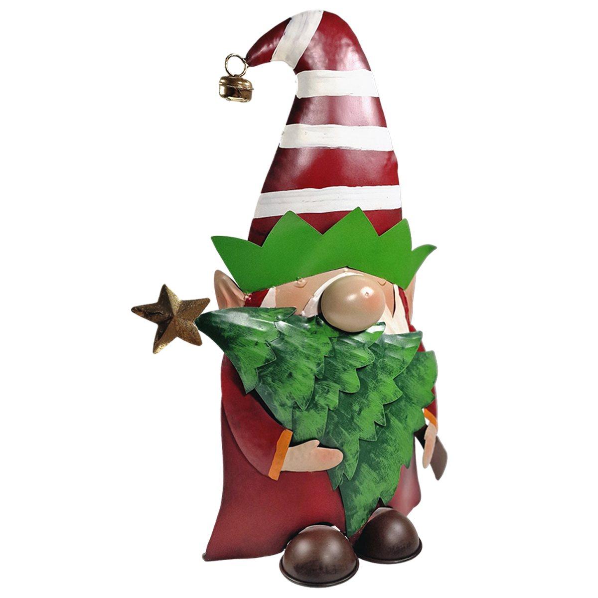Decorazione Natalizia Gnomo Metallo cm.35,5x11xh48 |Vacchetti