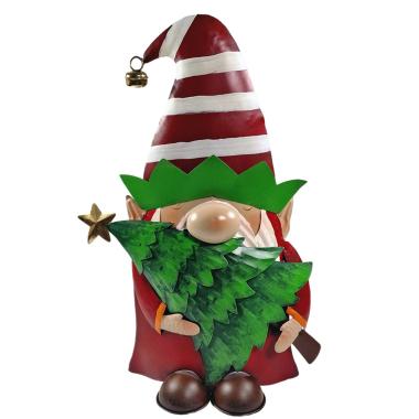 Decorazione Natalizia Gnomo Metallo cm.35,5x11xh48 |Vacchetti