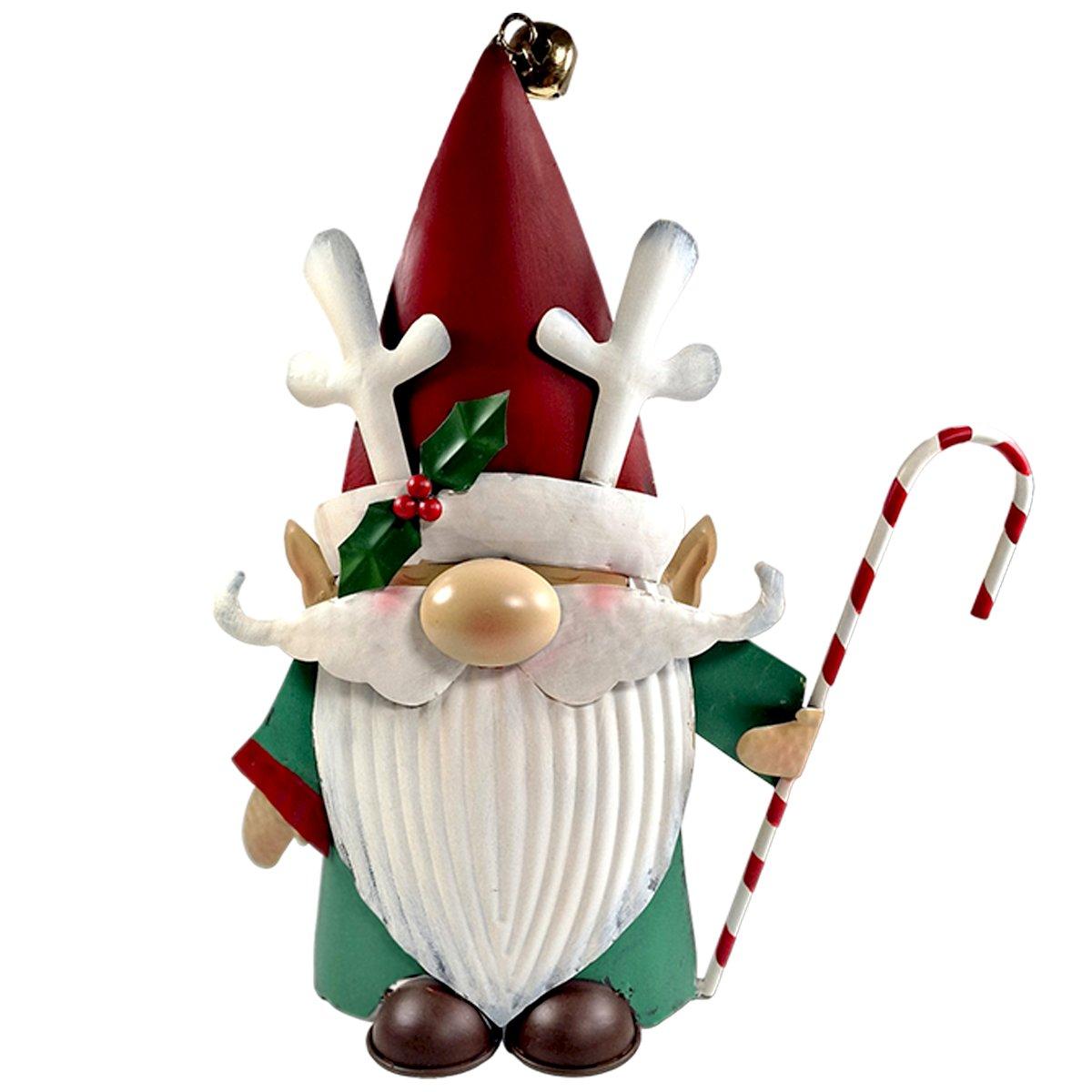 Decorazione Natalizia Babbo Natale Metallo cm.34,5x10xh43 |Vacchetti