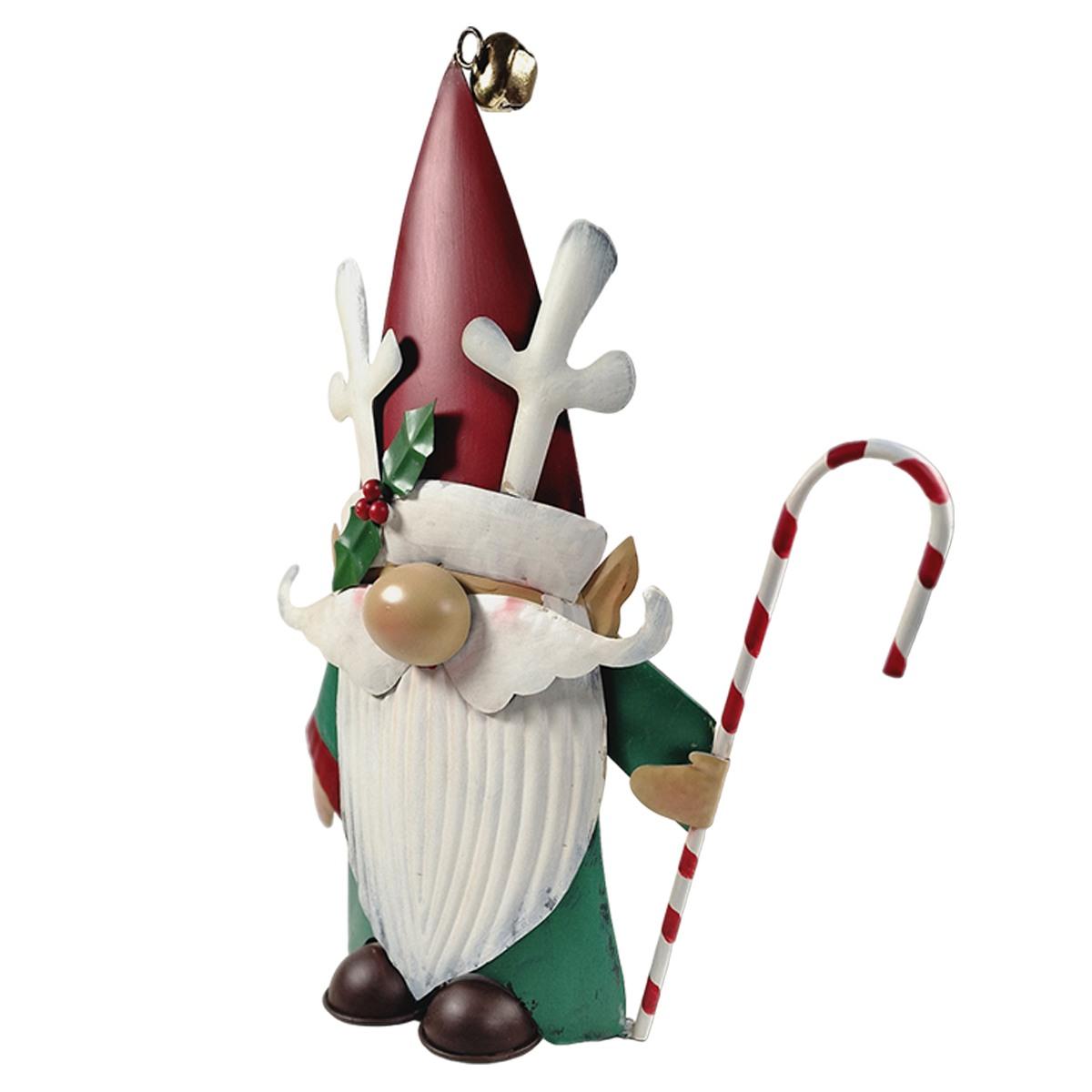 Decorazione Natalizia Babbo Natale Metallo cm.34,5x10xh43 |Vacchetti