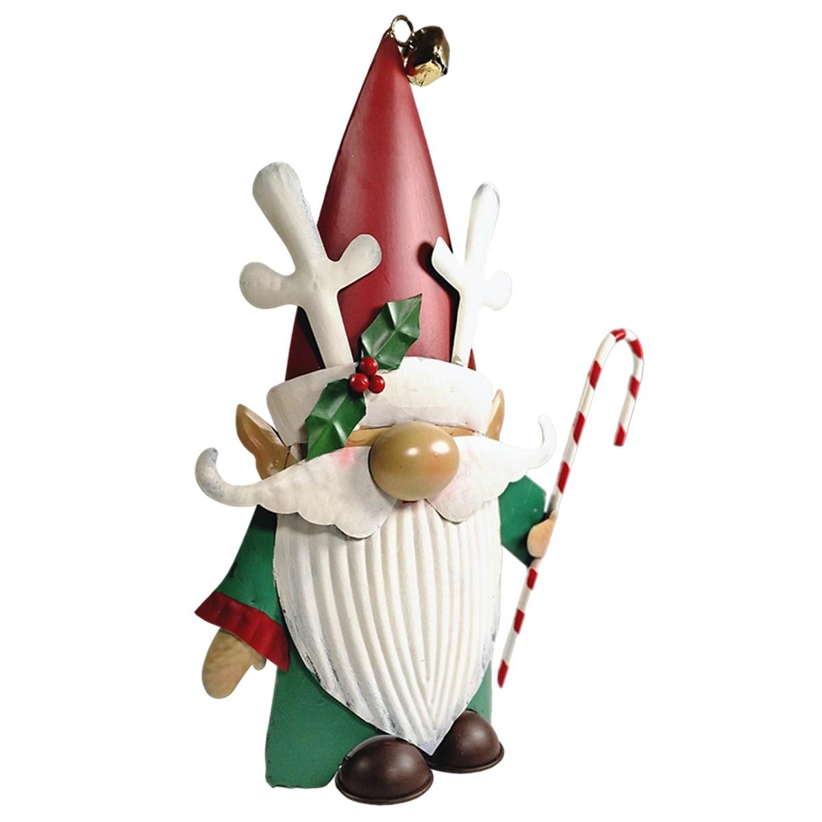 Decorazione Natalizia Babbo Natale Metallo cm.34,5x10xh43 |Vacchetti