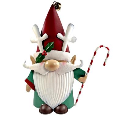 Decorazione Natalizia Babbo Natale Metallo cm.34,5x10xh43 |Vacchetti