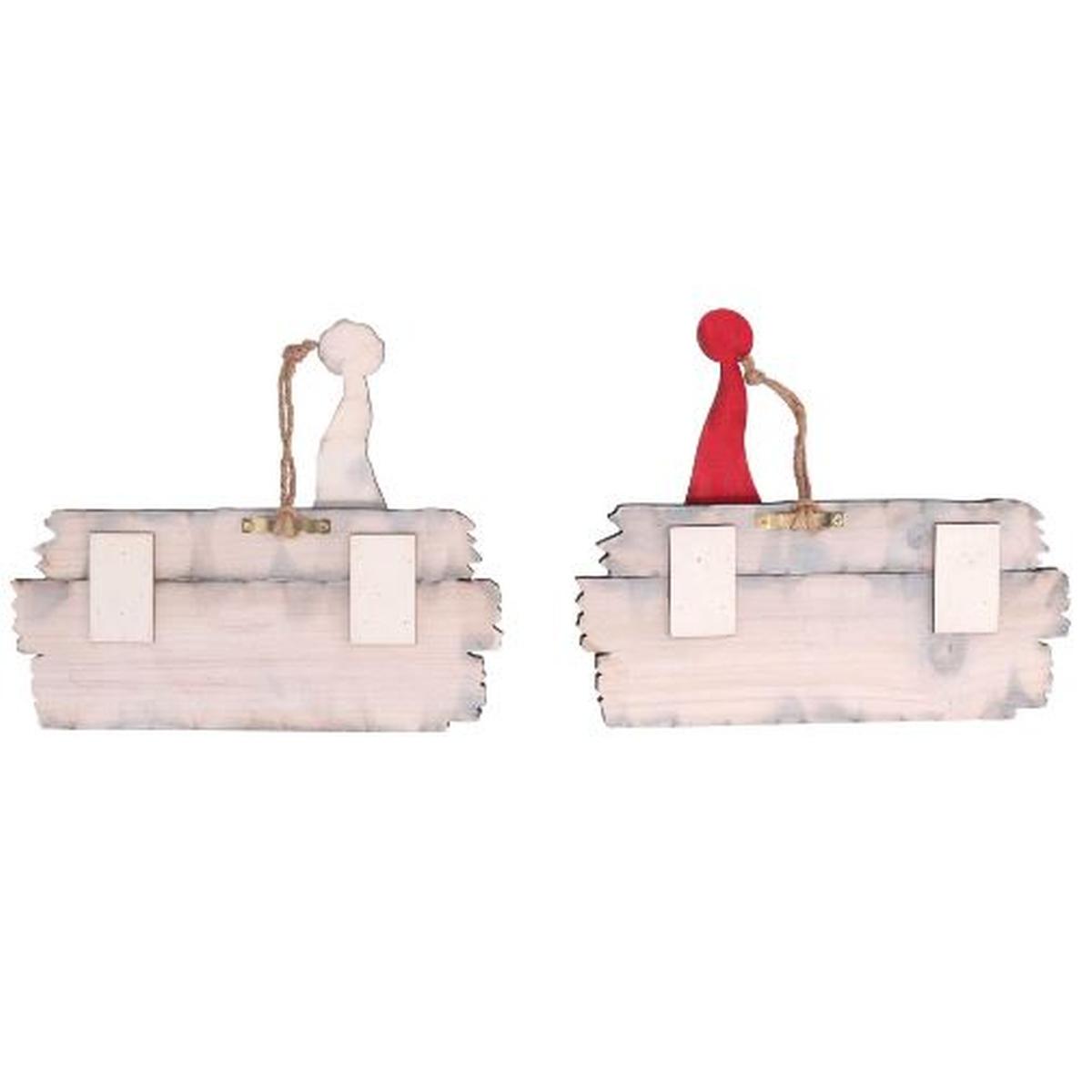 Targa Legno con Pupazzo Neve cm.23x19