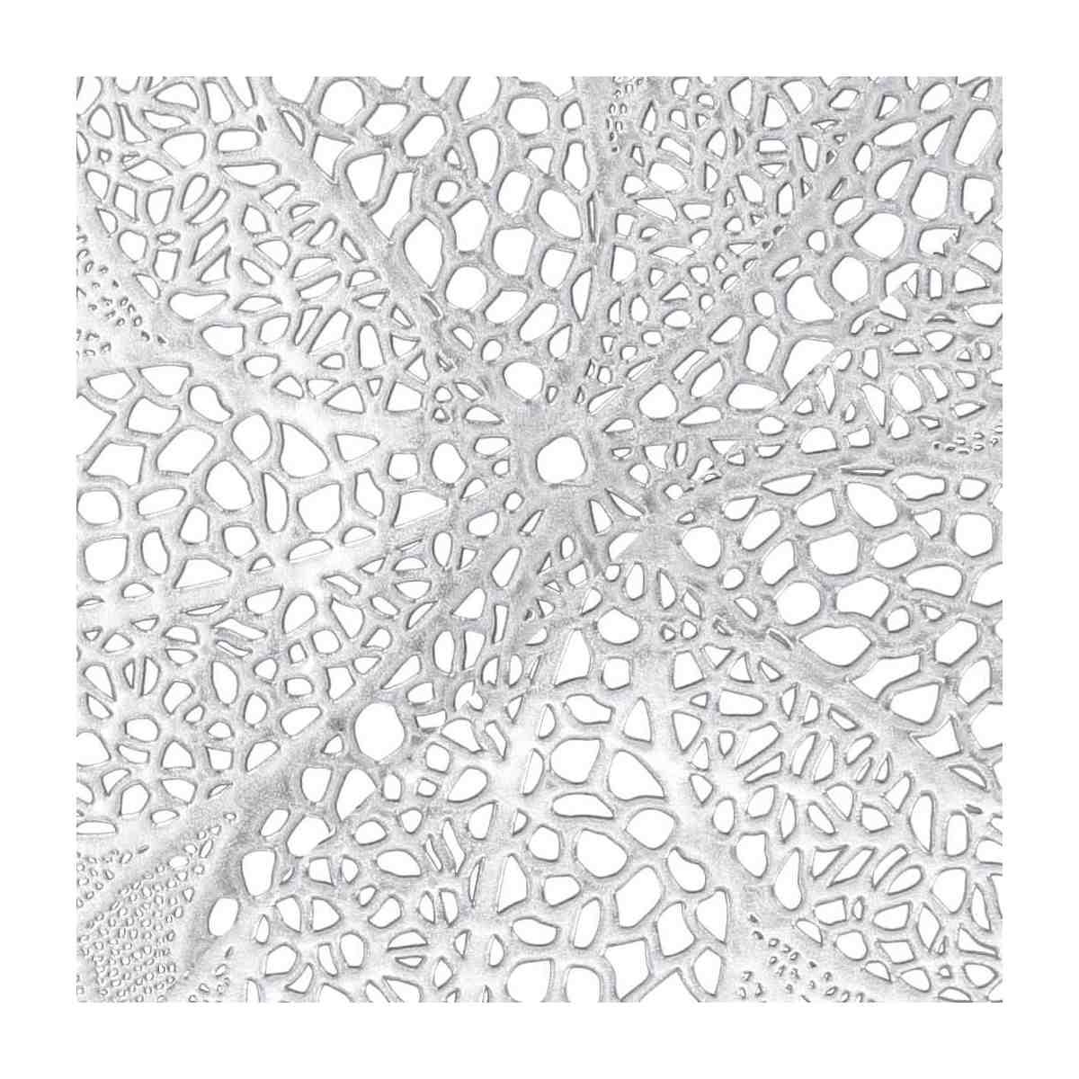 Tovaglietta Natalizia Sottopiatto PVC Fiore Argento cm.44 |Vacchetti