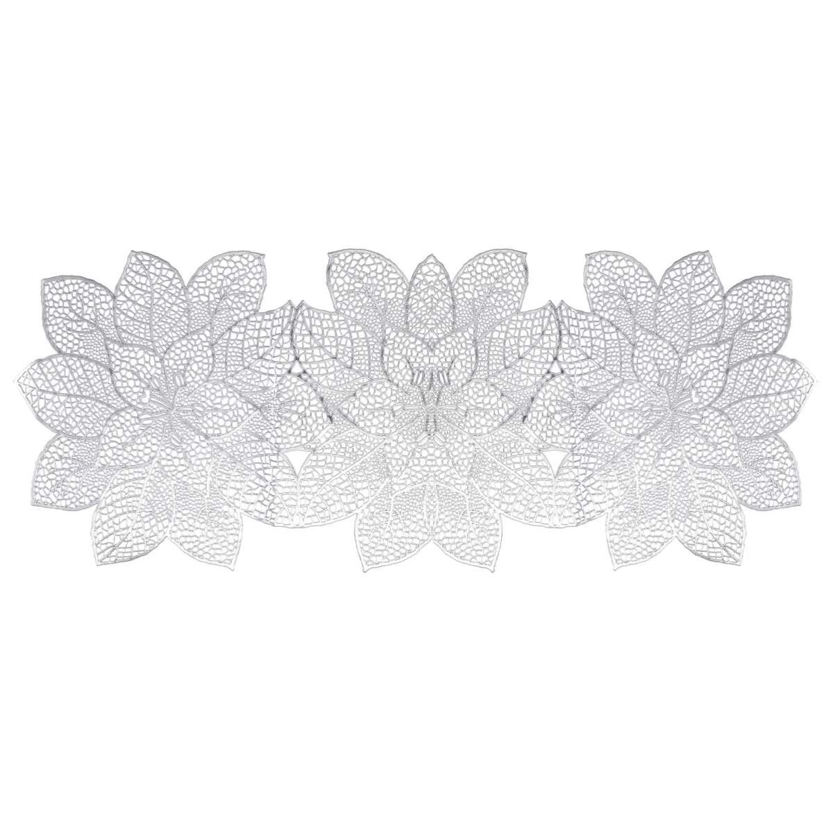 Runner cm.35x91 Fiori Argento Plastica | Vacchetti