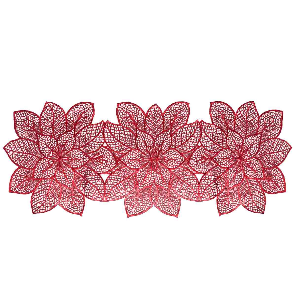 Runner cm.35x91 Fiori Rosso Plastica | Vacchetti