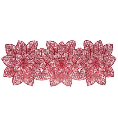 Runner cm.35x91 Fiori Rosso Plastica | Vacchetti