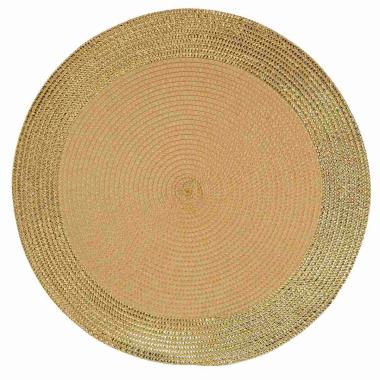 Tovaglietta Natalizia Sottopiatto PVC Oro cm.Ã˜38 |Vacchetti