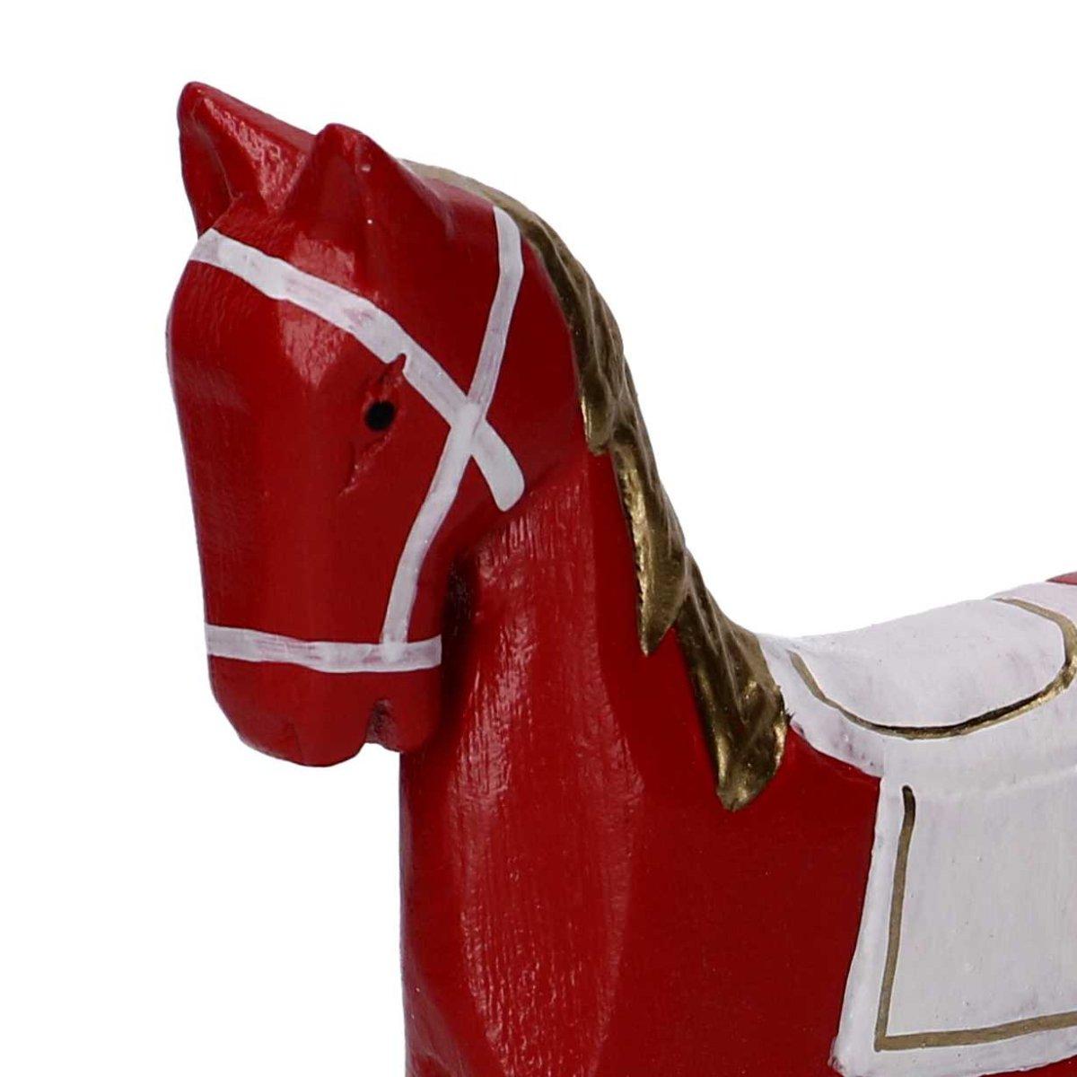 Cavallo a Dondolo Legno Rosso cm.18x5x18 |Vacchetti