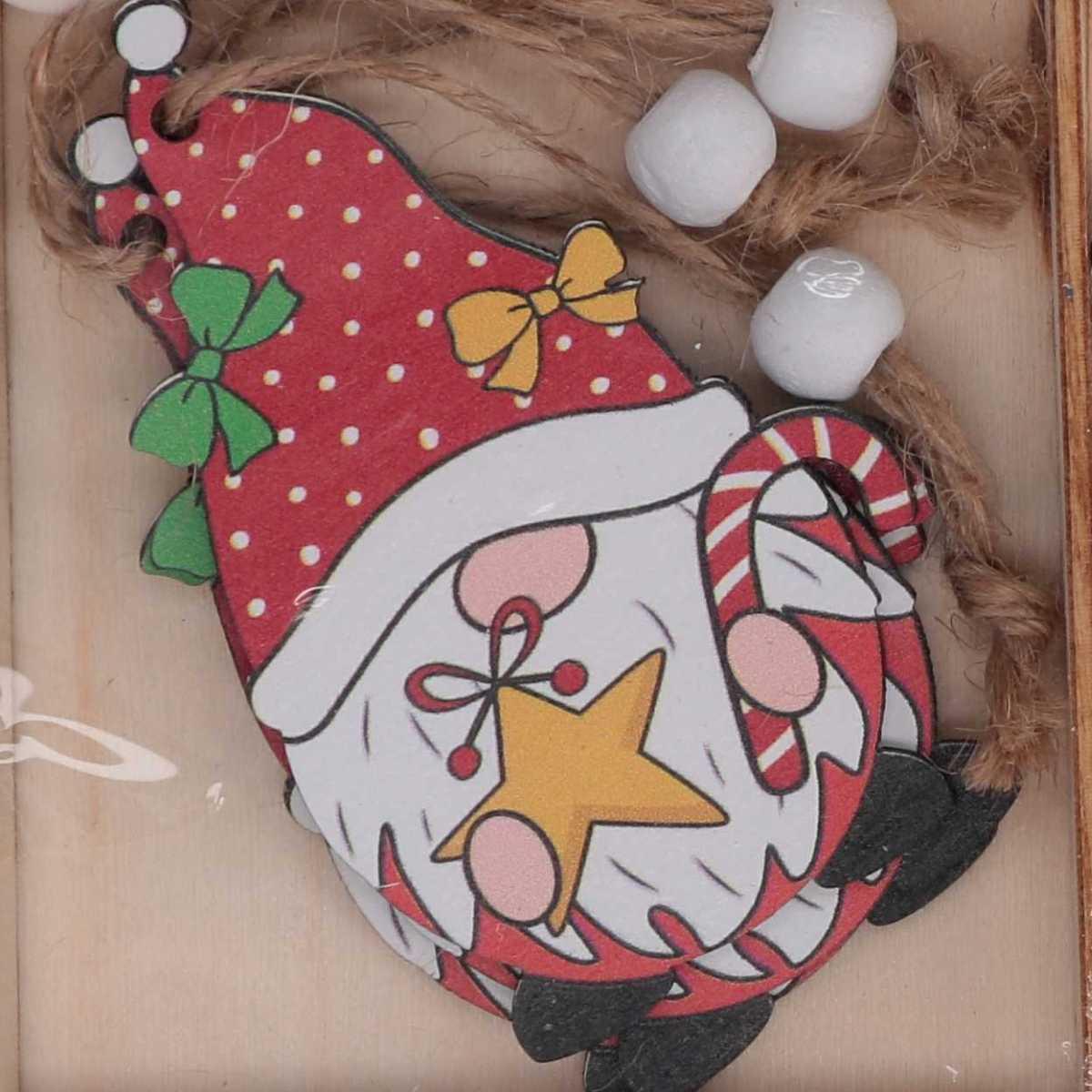 Babbo Natale Legno cm.8 pz.9 |Vacchetti