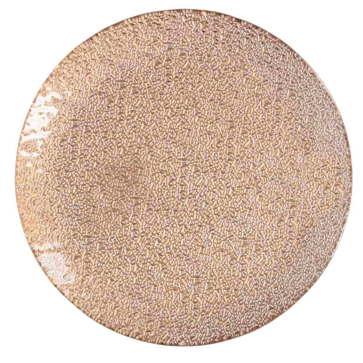 Piatto Tavola Vetro Oro cm.Ø15 |Vacchetti