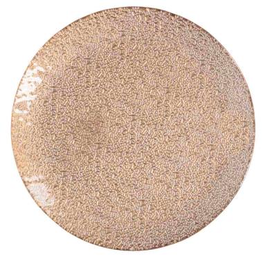 Piatto Tavola Vetro Oro cm.Ã˜20 |Vacchetti