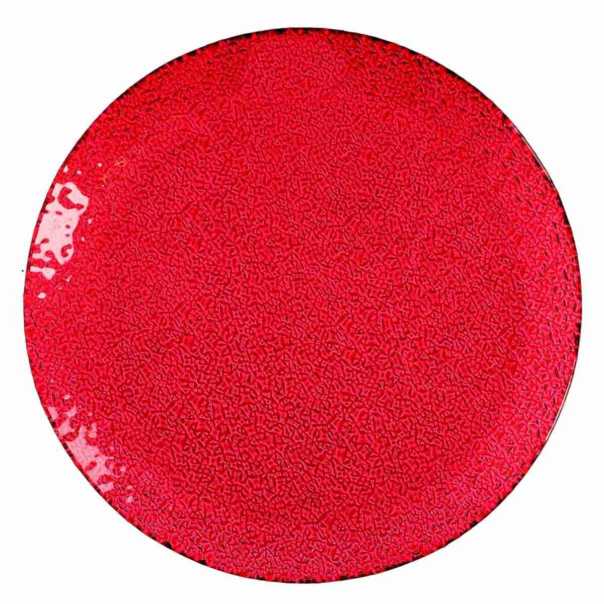 Piatto Tavola Vetro Rosso cm.Ø15 |Vacchetti