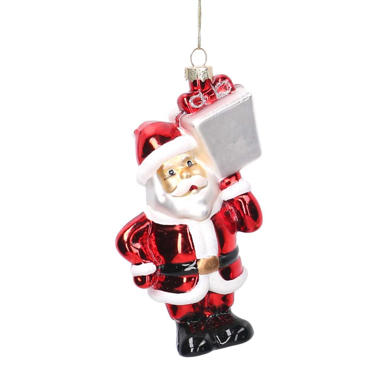 Pallina Natale Vetro Babbo Natale cm.14 |Bizzotto