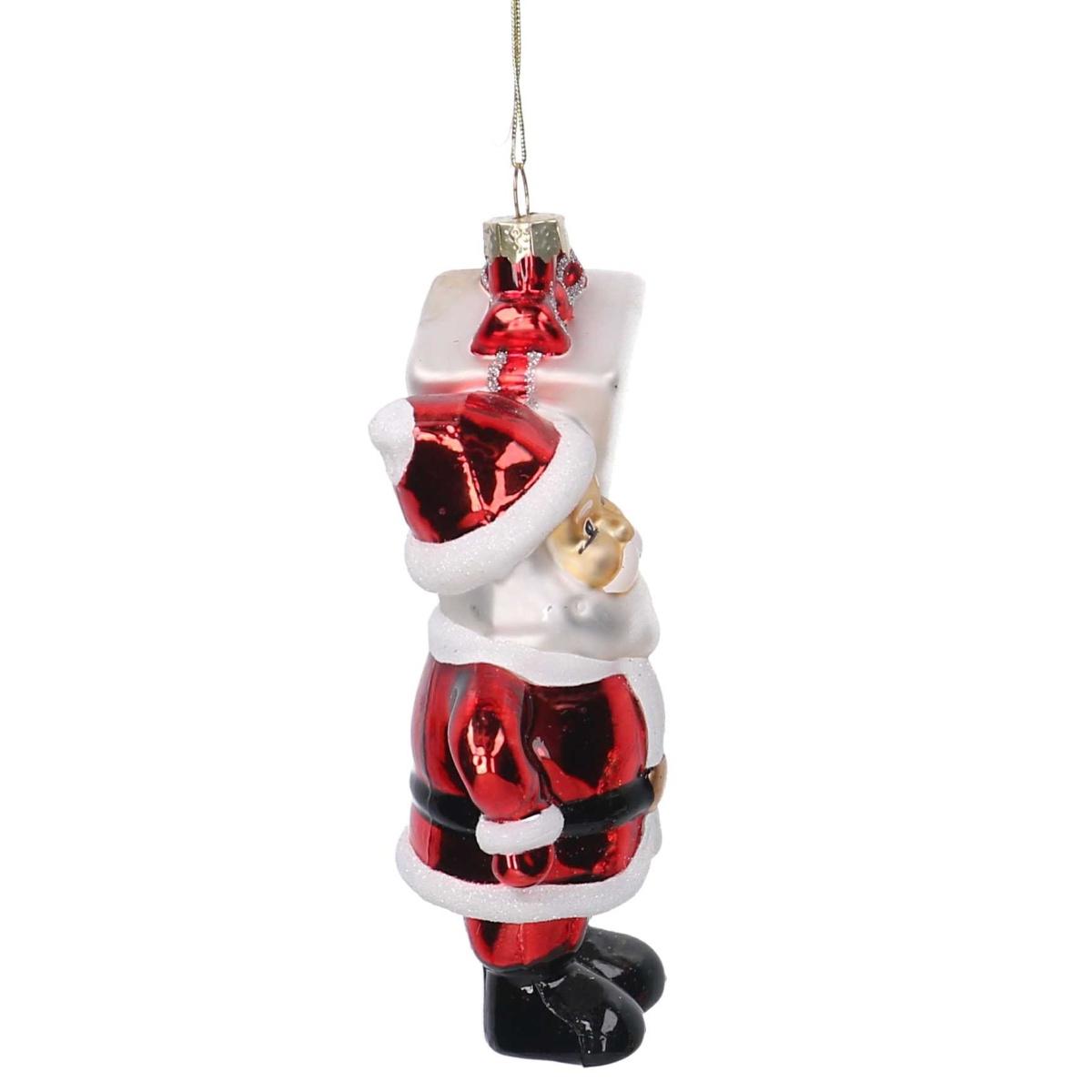 Pallina Natale Vetro Babbo Natale cm.14 |Bizzotto