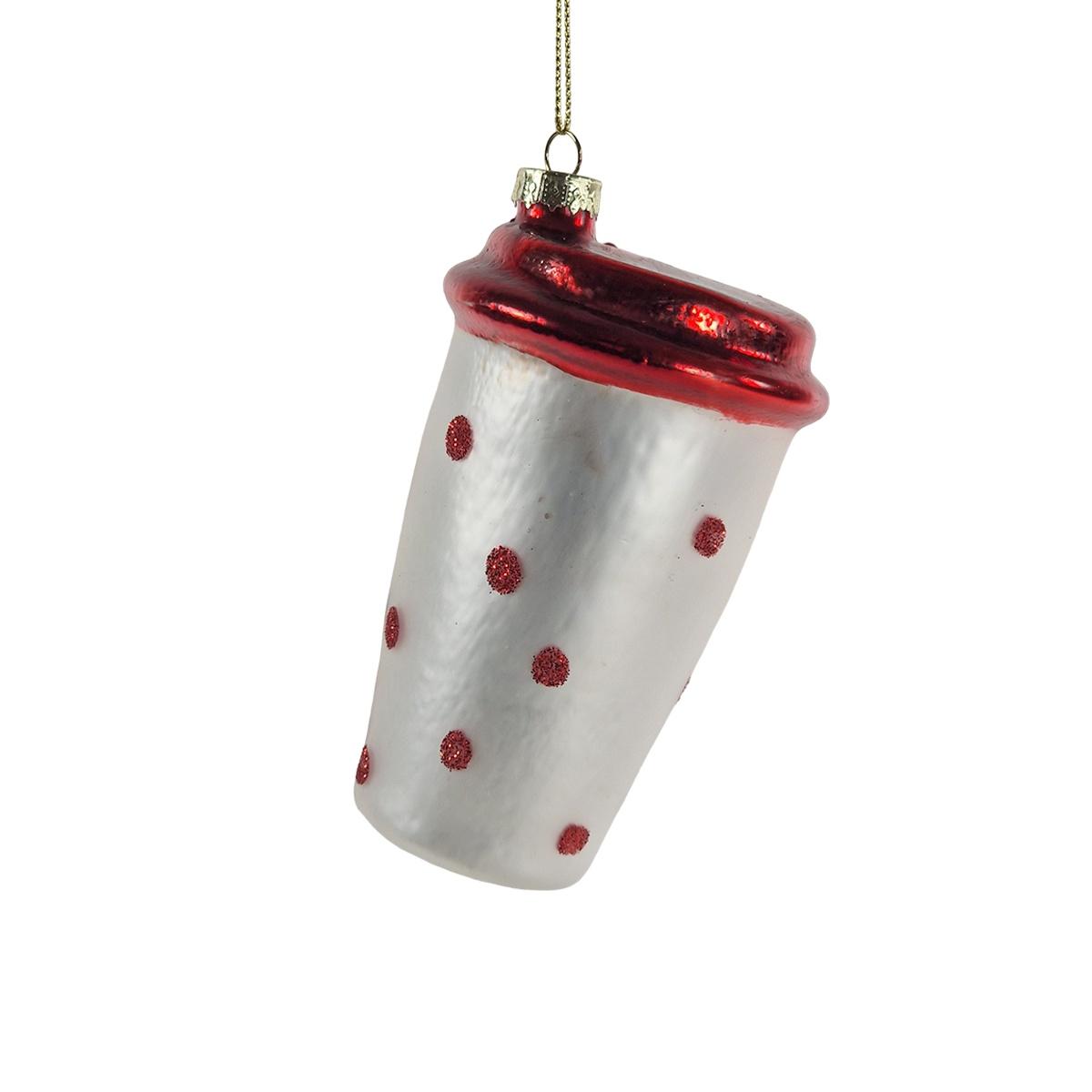 Pallina Natale Vetro cm.11,5 Bicchiere con Babbo Natale |Vacchetti