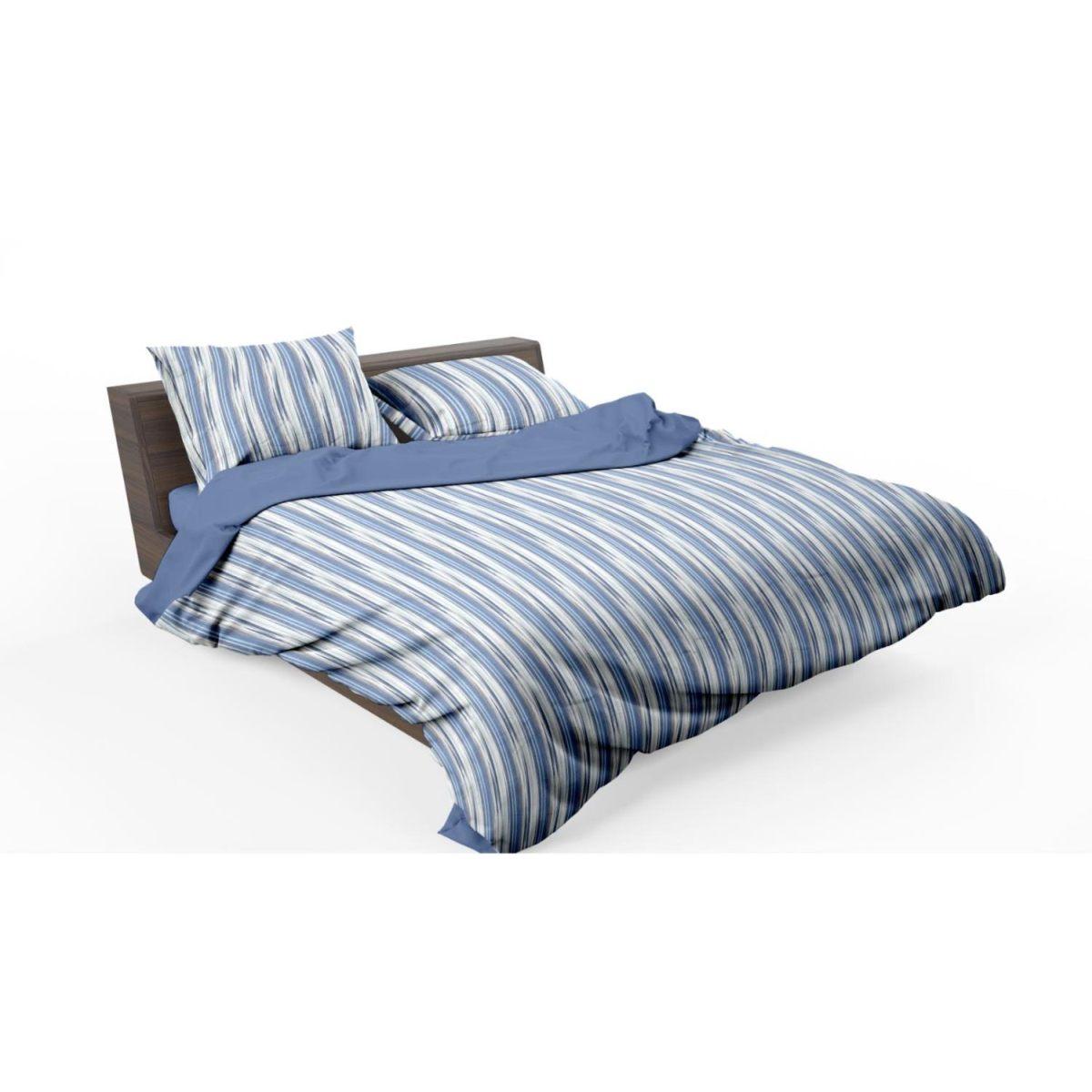 Lenzuola Singole 1 Piazza e Mezza Blu Rattan Set pz.3 | Vacchetti