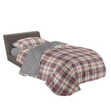 Lenzuola Singole 1 Piazza Tartan Bordeaux Grigio Set pz.3 | Vacchetti