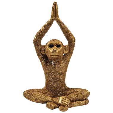 Decorazione Natalizia Resina Scimmia Seduta Oro cm.18 |Vacchetti