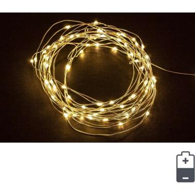 Luci Natale Esterno Batteria LED 40 Micro Bianco Caldo |Bizzotto