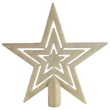 Puntale Albero Natale cm.20 Stella Bianca Glitter |Cometa Collections