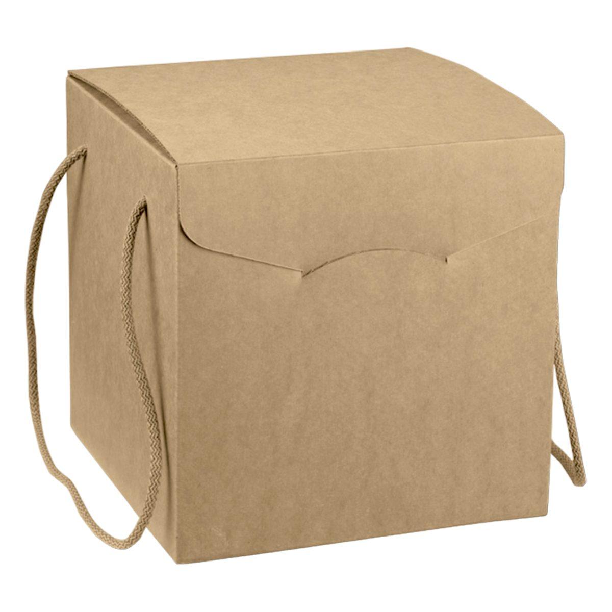 Scatola Natale Cartone Beige cm.24,5x24,5x18 | Cometa Collections